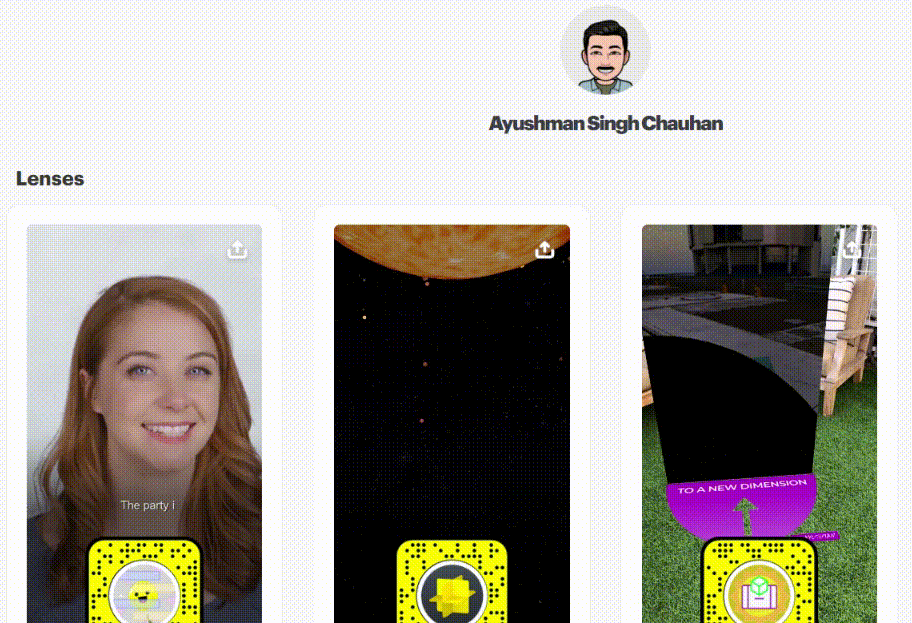 AR Snapchat Lenses
